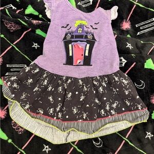 Purple and Black Kids Halloween Top